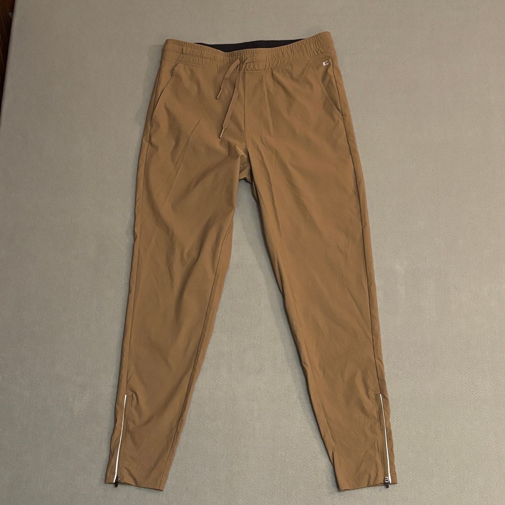 Kenneth Cole Active Mens Jogger Pants Brown Tapered Leg Size Medium